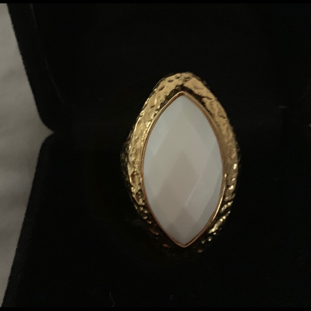 White Agate Statement Ring
